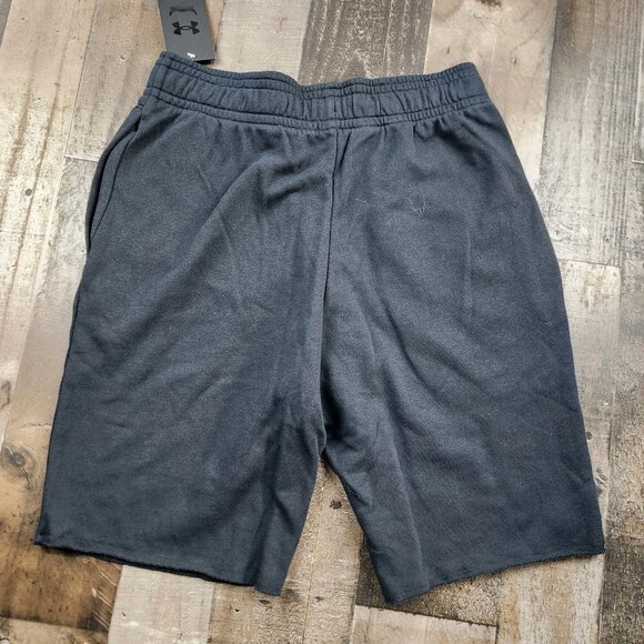 Under Armour Project Rock Mens size M Medium Terry Sweat Shorts Hardest Worker - Picture 4 of 10